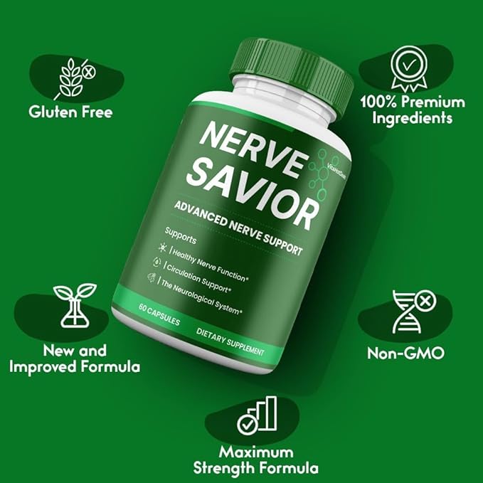 Nerve Savior Capsules Max Strength NerveSavior for Nerve Health (5 Pack)