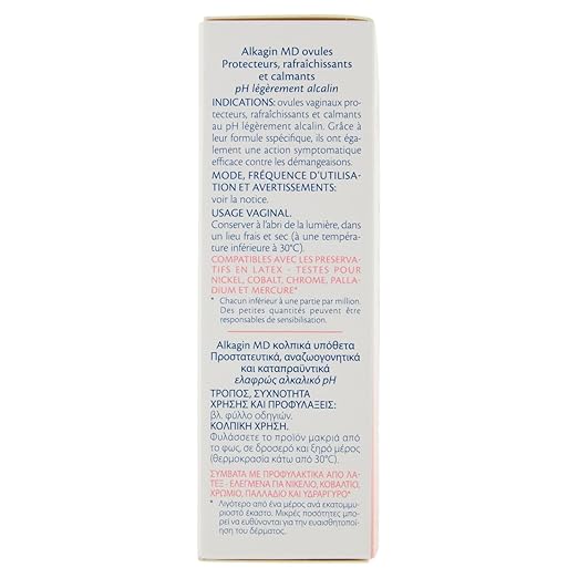 Alkagin 10 Eggs Protective Refreshing and Soothing pH slightly alkaline