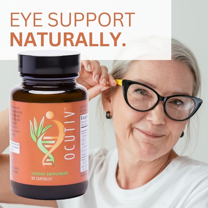 Youngevity Ocutiv™ - Eye Vitamin &amp Mineral Supplement - Contains Vitamin A C E Zinc Bilberry Lutein Lycopene Zeaxanthin Astaxanthin - 30 Capsules