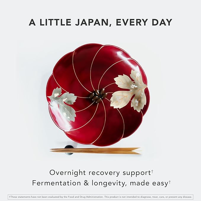 Japanese Longevity Supplement | Black Vinegar (Kurozu) &amp Okinawa Fermented Rice Extract (Moromisu) | Supports Energy Healthy Aging &amp Overnight Recovery | 10 Servings (60 Softgels) | Trial Siz