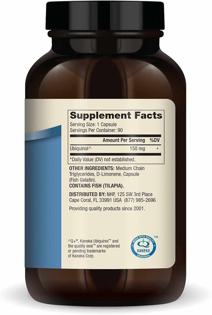 Dr. Mercola Ubiquinol - Supports Energy Production - Antioxidant Supplement - Non-GMO Gluten-Free &amp Soy-Free - 90 Capsules (90 Servings) - 150 mg