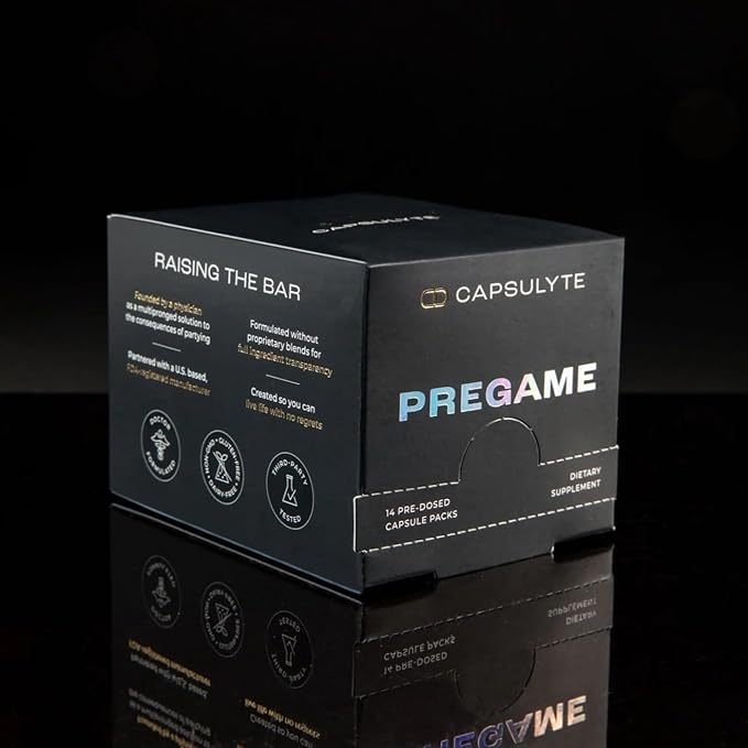 Pregame | Prevent Feeling Awful After Drinking | Alcohol Aid and Liver Health | Doctor Formulated | DHM N-Acetyl Cysteine NAC Milk Thistle | 2 Box Pack (28 Doses 112 Capsules)