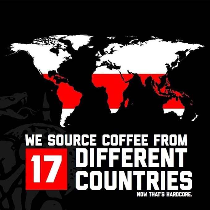 Hardcore Ground Coffee High Caffeine Strong Roast 16 Oz