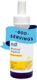 Klaire Labs SFI Health Micellized Vitamin D3 Liquid for Children Infants &amp Adults - 400 IU Vitamin D per Drop - Suitable for Kids - Immune Support - Mango Orange Flavor Drops (600 Servings / 1 fl