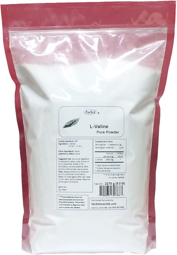 L-Valine Pure Powder (2270g (5.0 Lb))