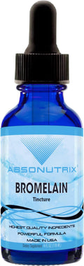 Absonutrix Bromelain 590 mg Easy-to-Consume Liquid Drops 4 Oz Bottle Pineapple Extract for Tissue Support Quick Absorption Gluten-Free Third-Party Tested GMP-Certified Non-GMO Made in USA
