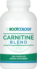 Rootcology by Dr. Izabella Wentz | Carnitine Blend | L-Carnitine &amp Acetyl-L-Carnitine Formula | Ideal for Vegetarians | 120 Capsules