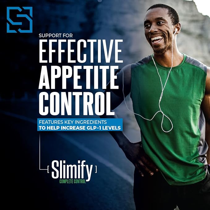 SLIMIFY Complete Control Stimulant-Free Weight Loss Supplement - Supports Metabolism Appetite Control &amp Energy Boosting Appetite Suppressant Belly Fat Burner - 60 Capsules