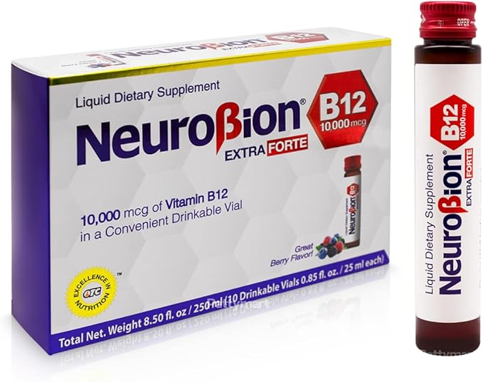 Neurobion Extra Forte B12 10000 mcg Vials Liquid - Extreme Powerful- 10 Vials per Box
