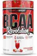 Musclesport BCAA Revolution Amino Acid Powder Supplement for Men &amp Women - Intra Workout Training Complex - Recovery Supplement… (Strawberry Daiquiri 30 Servings)