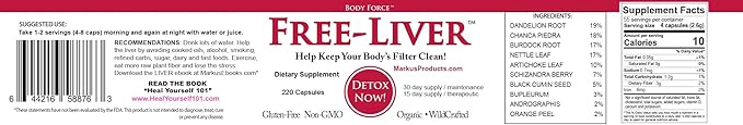 Body Force Liver Formula Capsules by Markus