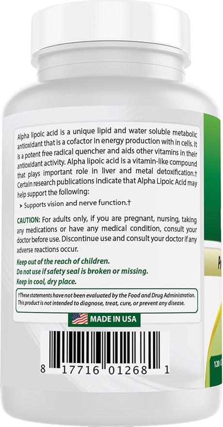 Best Naturals -- Alpha Lipoic Acid (ALA) - 600 mg (120 Count (Pack of 2))