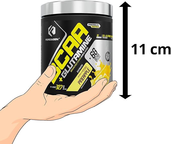 Forzagen BCAAS Amino Acids Powder with Glutamine BCAA Powder Branched Chain Amino Acids Supplements Powder BCAA Lean Energy Pre Workout - Post Workout Muscle Recovery Powder 30 Servings