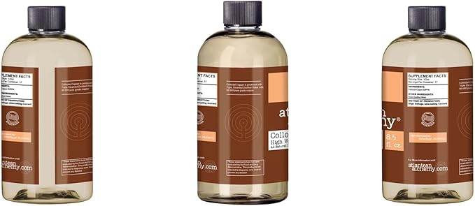 Premium Ionic Colloidal Silver Colloidal Copper Colloidal Gold &amp Platinum Bundle (Four 8.5oz Bottles)
