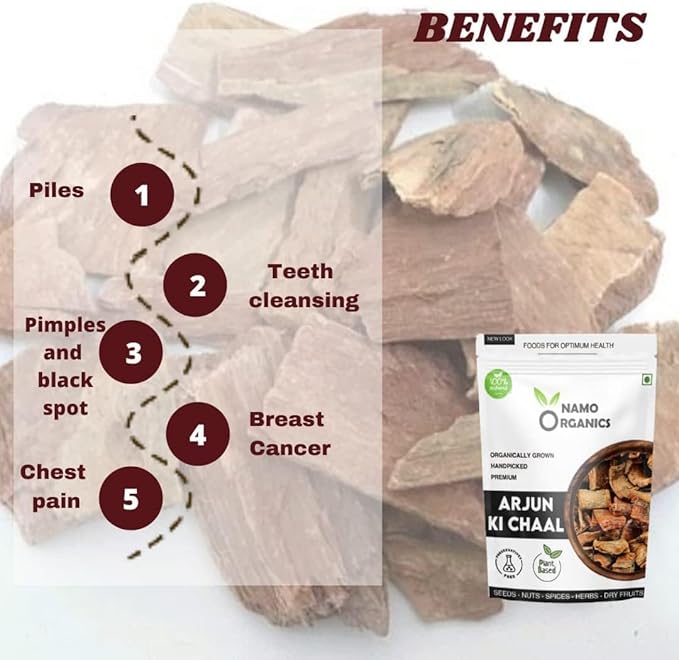 Arjun ki Chaal Whole Herb (Terminalia Arjuna) 100% Arjun Bark Roots (400gm) - by pharmacylife