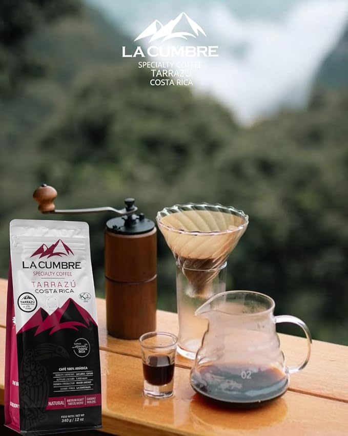 La Cumbre Specialty Coffee Ground Medium Roast Arabica Beans Low Acid Gourmet Vegan Kosher &amp Keto Friendly Natural Process 12 oz 2 Pack