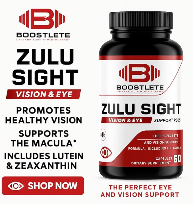 Zulu Sight – Vision &amp Eye Support Supplement with Lutein Zeaxanthin Bilberry &amp Greens Blend – 60 Capsules