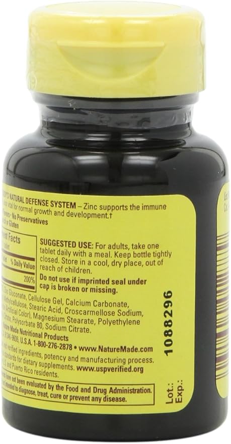 Nature Made Zinc 30mg 100 Tablets (Pack of 6)