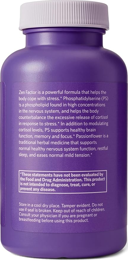 Zen Factor Supplement with Passionflower and Phosphatidylserine - 60 Capsules