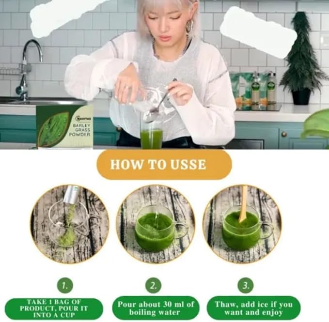 Naveta Barley Grass Powder 100% Pure &amp Organic Naveta Pure Organic Barley Grass Juice Powder Japan 20 Packs/Box (100 Packs)