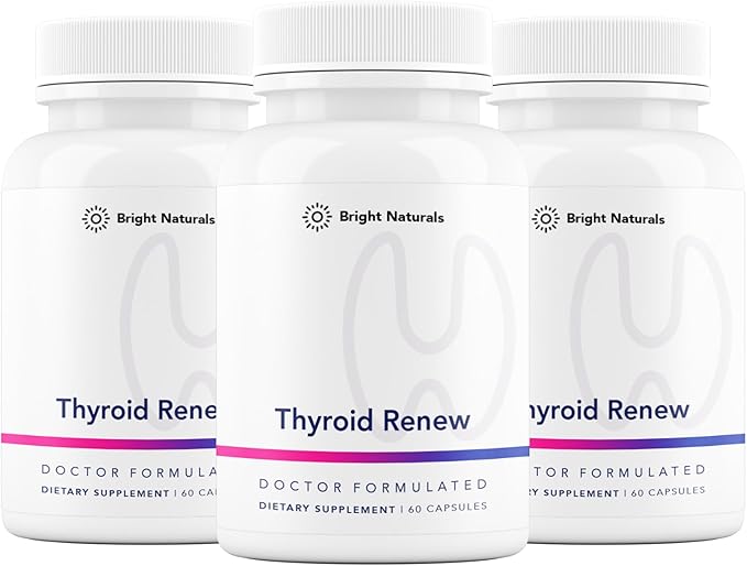 Thyroid Renew Supplement - Thyroid Support for Women with Zinc Selenium Copper Ashwagandha &amp L-Tyrosine - 180 Capsules