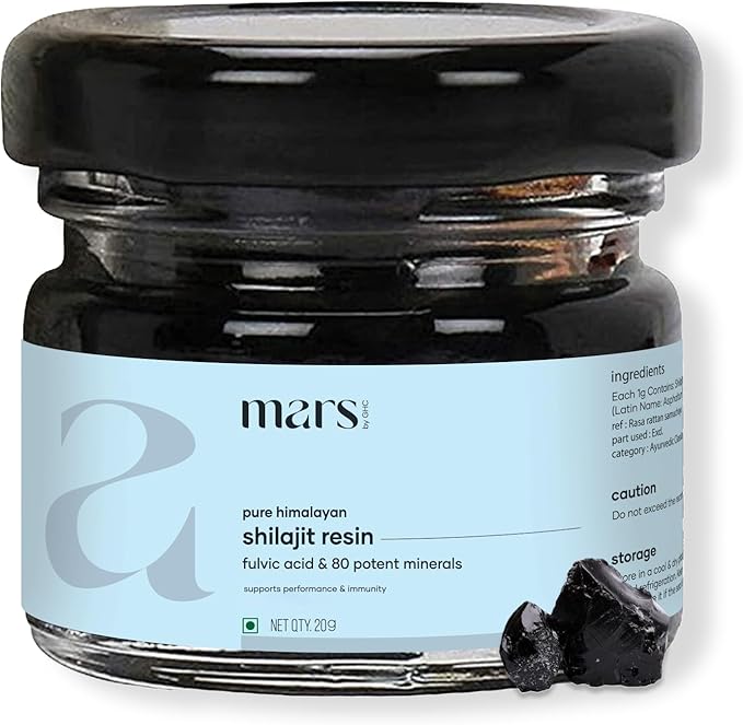 mars by GHC Himalayan Organic Shilajit Resin | Natural Resin Sourced from the Himalayas | Supports Vitality Energy &amp Overall Wellness | 15g | Pack of 1