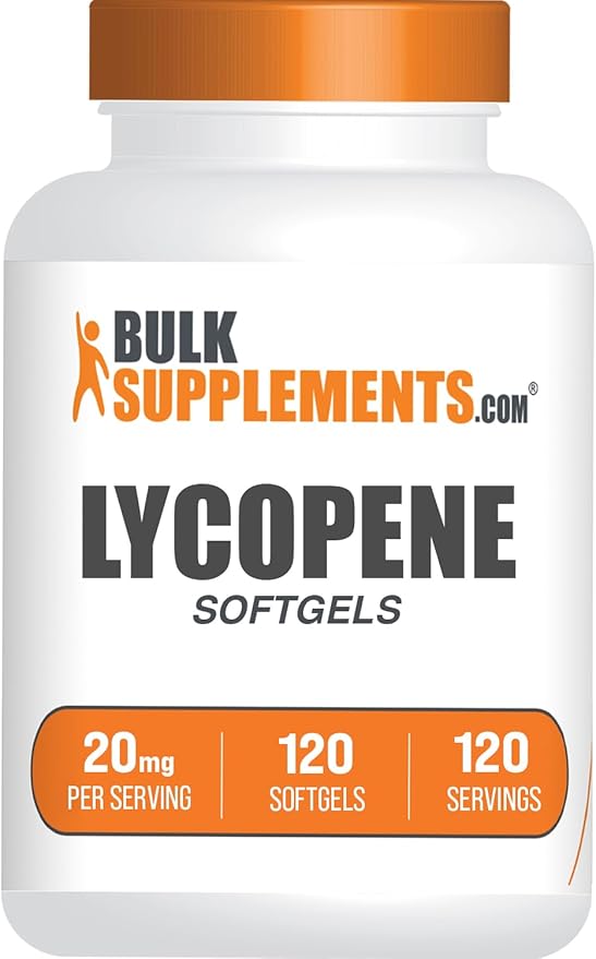 BulkSupplements.com Lycopene Softgels - Lycopene Supplement Antioxidants Supplement - Gluten Free 1 Softgel per Serving (20mg) 120 Softgels (Pack of 1)