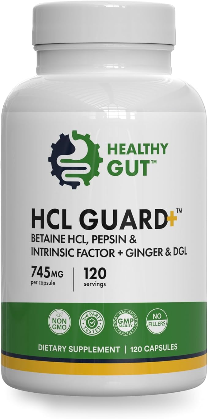 Healthy Gut HoloImmune 30 Capsules Tributyrin-X 90 Softgels HCL Guard 120 Capsules and HoloZyme 180 Capsules