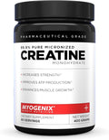 Myogenix Creatine Monohydrate – Pure Creatine Powder for Strength &amp Endurance – Supports ATP Production &amp Muscled Strength – No Additives – Unflavored (80 Servings)