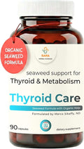 Thyroid Support Supplement for Women &amp Men – Organic Seaweed Iodine Formula with Kelp Bladderwrack &amp Dulse – Plant-Based No Synthetic Iodine – Supports Healthy Thyroid Function – 90 Capsules