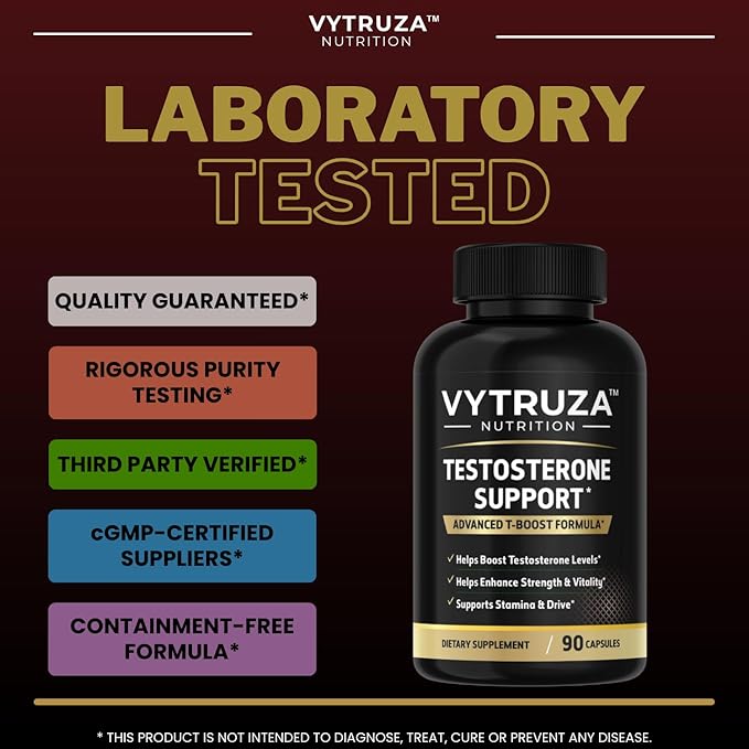 Nutrition Advanced T-Boost Formula Test Support Capsules Premium Ingredients Energy Strength Support Supplement for Men 90 Capsules