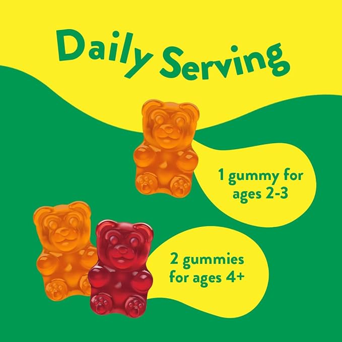 L’il Critters Fiber Daily Gummy Supplement for Kids for Digestive Support Berry and Lemon Flavors &amp Immune C Daily Gummy Supplement Vitamin for Kids for Vitamin C D and Zinc for Immune Support
