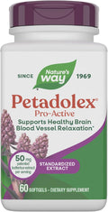 Nature's Way Petadolex Pro-Active Blood Vessel Health and Relaxation in the Brain with Patented Butterbur* 60 Softgels