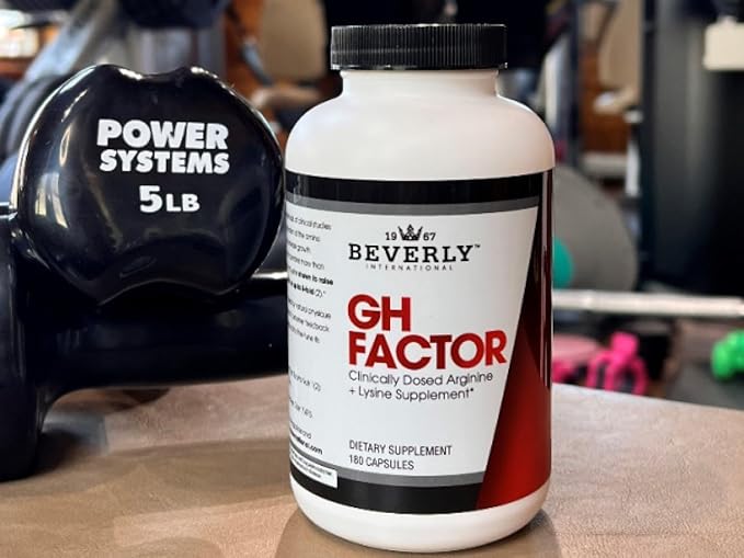 Beverly International GH Factor 180 Capsules. Arginine and Lysine Supplement Amino Acid Formula. Revitalize Your Physique.