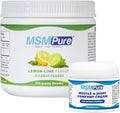 KALA HEALTH MSMPure Lemon Lime Flavored Coarse Flakes 8.8 oz and Muscle &amp Joint Cream 2oz Bundle