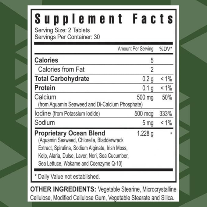 Youngevity Ultimate Ocean's Gold – Supports Thyroid Health Heart Function and Hormone Balance with Ocean-Derived Nutrients - 60 Tablets (Pack of 2)