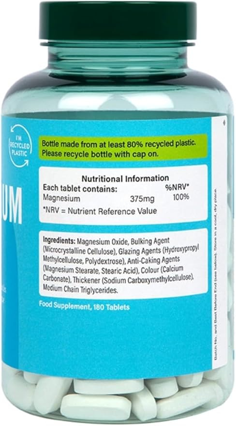 Holland and Barrett Magnesium 375mg - 180 Tablets