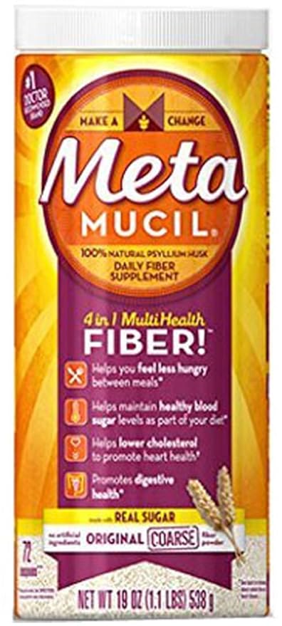 Metamucil Coarse Original Texture Unflavored Fiber 19 ounces