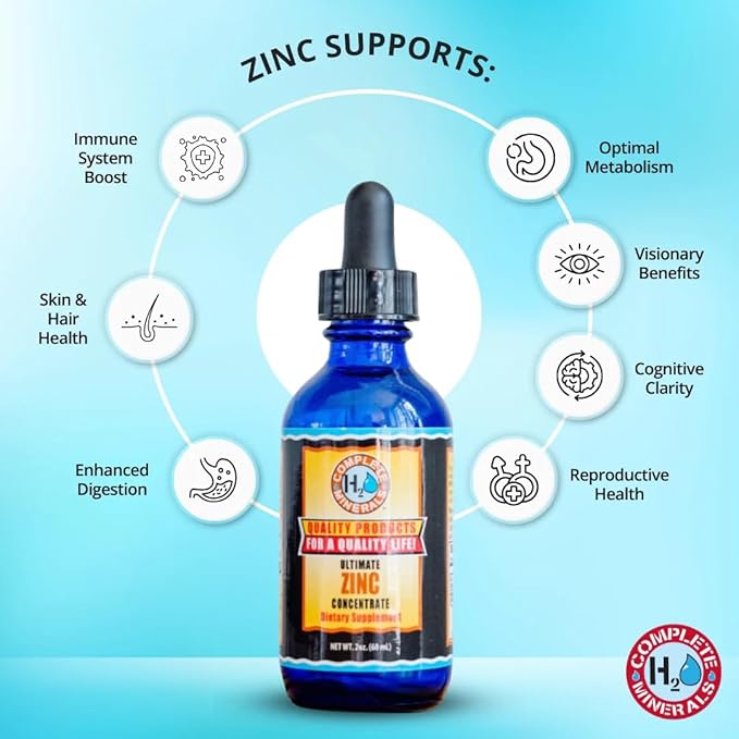 Zinc Ionic Mineral Water Ultimate Concentrate 10000 ppm 2 fl. oz.