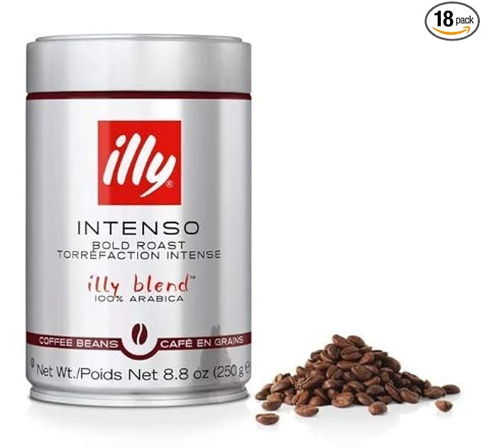 Illy Intenso Bold Roast Whole Bean 8.8 Oz 250 G (2 Pack)