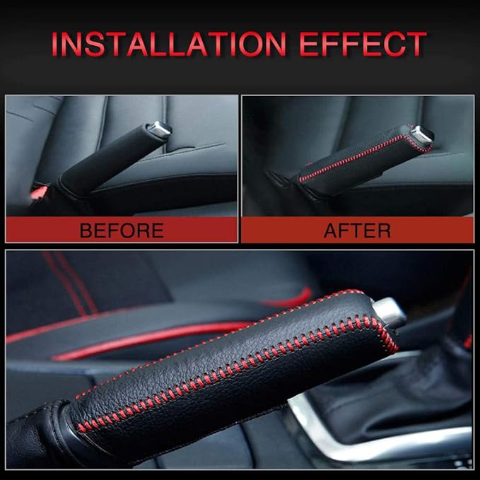Leather Car Handbrake Cover for Mercedes Benz/AMG CLA Sedan C118 C117 CLA 35/CLA 45 45S/CLA200/CLA220d/CLA250/CLA250e/CLA260 Anti-Slip Handle Protector Cover InteriorBlue normal