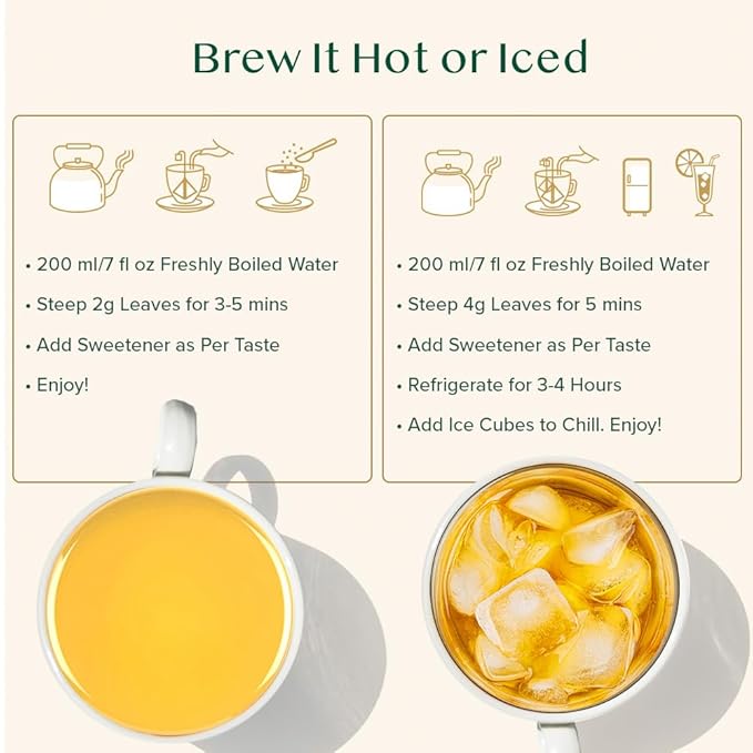 VAHDAM Turmeric Moringa Tea Bags (100 Herbal Tea Bags) Caffeine Free Non GMO | 100% Pure Herbal Blend - Sweet &amp Earthy | Resealable Ziplock Pouch