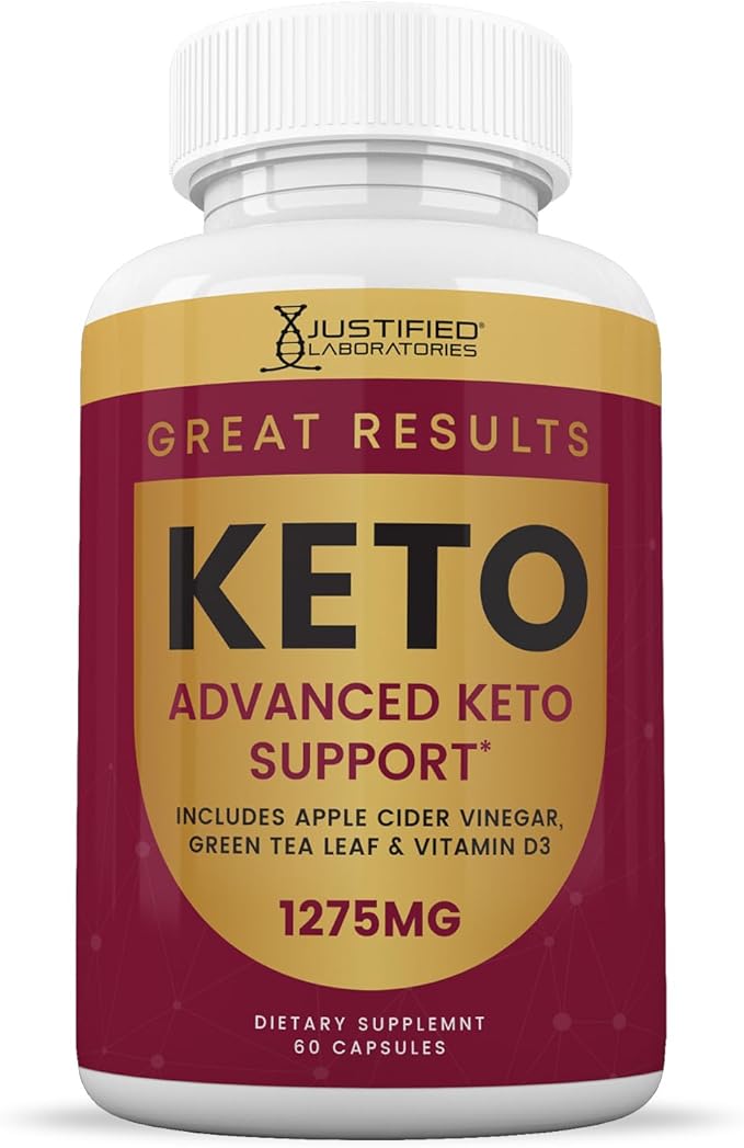 Justified Laboratories Great Results Keto ACV Pills 1275MG Formulated with Apple Cider Vinegar Keto Support Blend 60 Capsules (2 Bottles)