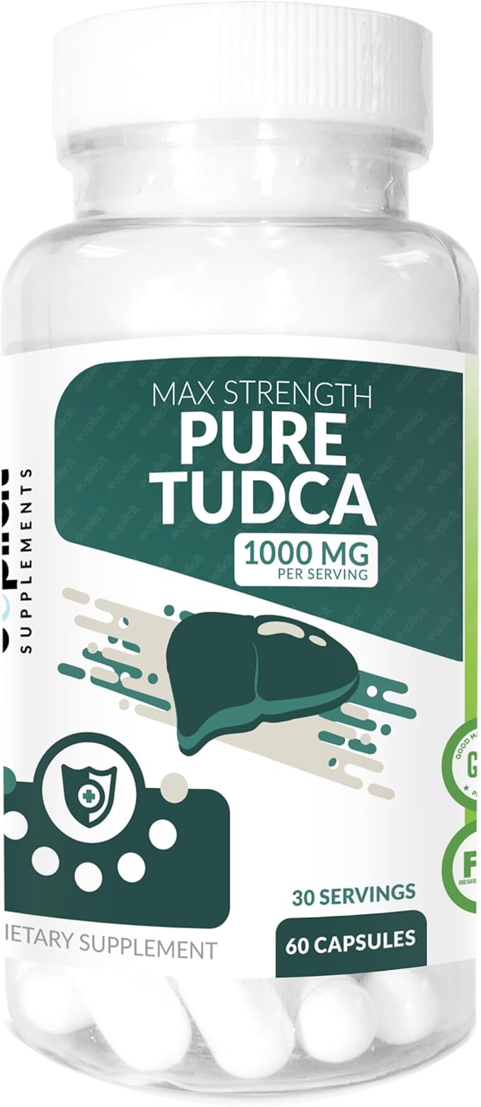 eXplicit Supplements Max Strength Pure TUDCA 1000mg per Serving (60 Capsules) High Potency Premium Quality Tudca Supplement