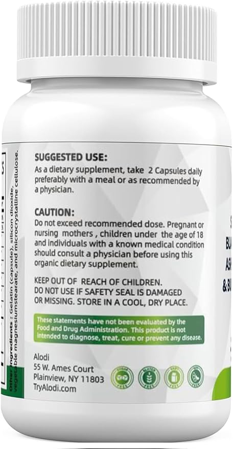 ALODI Super Seaweed Blend Supplement - Contains KSM-66 Ashwagandha Black Seed Oil Burdock Root Kelp Supports Digestion Sleep and Immune Health