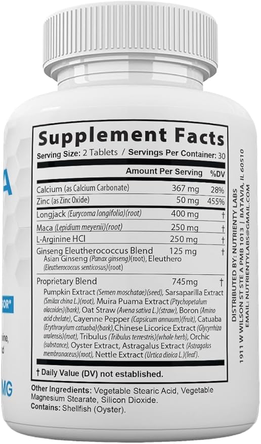 Zonata (2 Pack) Alpha Labs Dietary Supplements for Men Naturally Enhance Performance Endurance and Energy Levels Natural Formula to Sustain Energy &amp Performance Levels (120 Tablets)