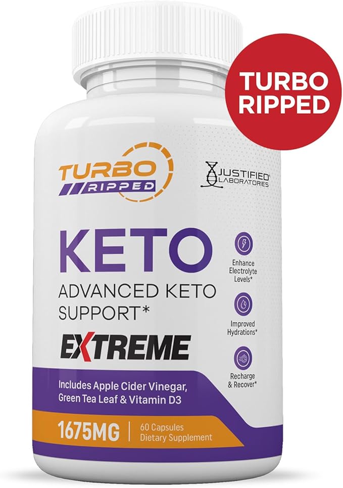 (3 Pack) Turbo Ripped Keto ACV Extreme Pills 1675MG Keto Support Blend Capsule Alternative Keto ACV Gummies Formulated Apple Cider Vinegar Extra Virgin Olive Oil Powder Green Tea Leaf 180 Capsules