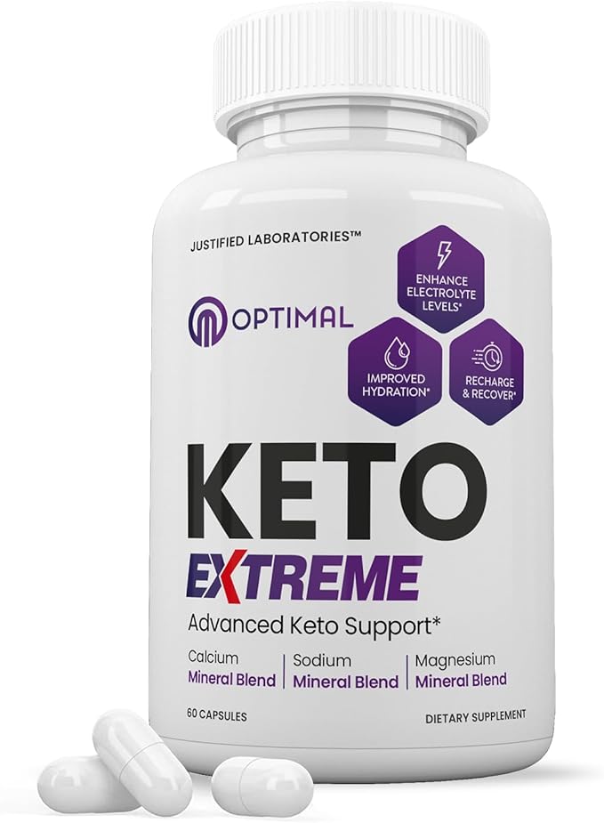 Optimal Keto Extreme Pills 1675MG New &amp Improved Formula Contains Apple Cider Vinegar Extra Virgin Olive Oil Powder Green Tea Leaf 60 Capsules