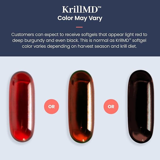 1MD Nutrition KrillMD - Antarctic Krill Oil Omega 3 Supplement with Astaxanthin EPA DHA | 2X More Effective Than Fish Oil | 60 Softgels (2-Pack)