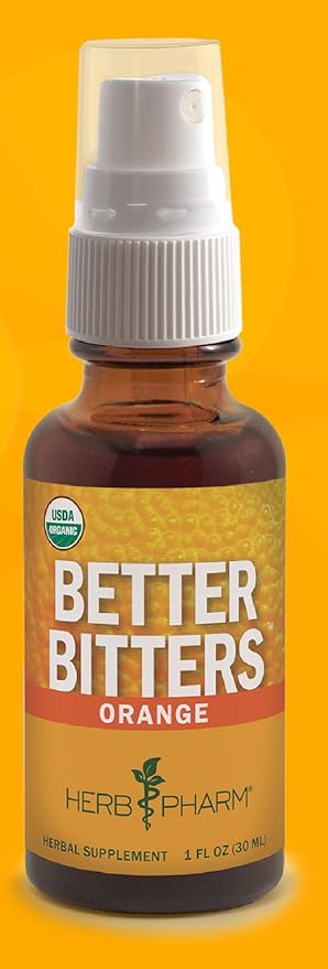Herb Pharm Better Bitters Certified Organic Digestive Bitters Orange 1 Ounce (Pack of 2)